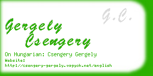 gergely csengery business card